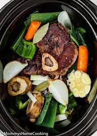 Slow Cooker Beef Bone Broth Recipe Easy Vegetable Beef Soup Beef Soup Bones Slow Cooker Beef