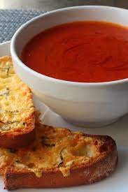 Fresh Tomato Soup With Crispy Cheese Toast Recipe Crispy Cheese Recipes Fresh Tomato Soup