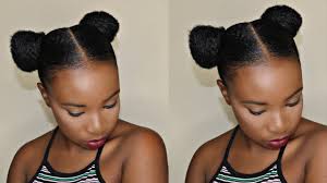 Wrap a hair tie around the base of your bun. Quick Easy Space Buns Tutorial On Short Hair Black Hair Information