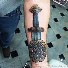 Form a loop on top of the long end of the line. 100 Ultimate Dagger Tattoos On Arm