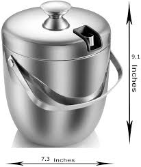 Cleanup is quick and easy with molded pour spouts. Amazon Com Ice Bucket Insulated Stainless Steel Double Walled Ice Bucket With Lid Stainless Steel Ice Tongs 2 8l Silver Kitchen Dining