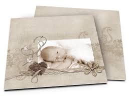 Le sens du baptême et ses traditions. Faire Part Bapteme Sepia Fleurs Et Rubans Ref 01bap1039 1001cartes