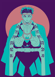 Himejima Gyomei Metal Poster Print Al Art Displate Anime Demon Anime Characters Anime Japan