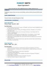 The candidate in this resume is an. Export Specialist Resume Samples Qwikresume
