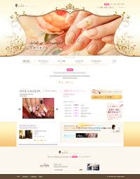 ネイルサロン webサイト ホームページ デザイン ゴールド ホワイト ブラウン ウェブデザイン ウェブレイアウト デザイン