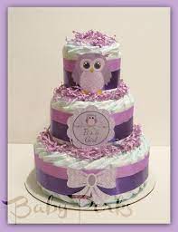 Owl Diaper Cake Purple Owl Baby Shower Owl Baby Shower By Msperks 49 00 Owl Baby Shower Purple Owl Baby Shower Owl Baby Shower Decorations