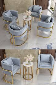 Blue Accent Chairs Furniture Design Chair Comfortable Bedroom Decor Elegant Living Room Decor
