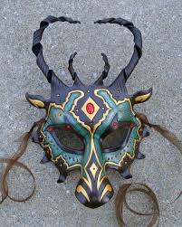 Leather Mask Art Costume Drachenmaske Masken Kunst Coole Masken