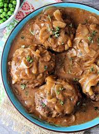 Hamburger Steaks Smothered In Gravy The Mccallum S Shamrock Patch Recipe Recipes Salisbury Steak Recipes Beef Recipes