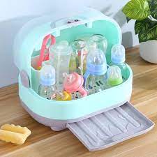 Anti Dust Baby Bottles Storage Box Drying Rack Plastic Tableware Dry Case Cleaning Dryer Drainer Storage Container Baby Food Storage Aliexpress