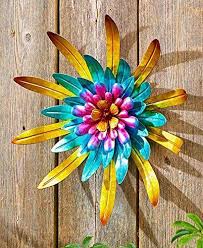 Metal Outdoor Wall Art Metallic Garden Flowers Gold Outdoor Metal Wall Art Metal Flower Wall Art Outdoor Wall Art