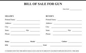 Gun Bill Of Sale Printable - Worksheet & Coloring Pages