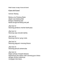 Setiap haripun bisa kita lakukan itu. Selamat Hari Guru 2018 Sahabat Tiada Lagikah Nilai Sajak Ini Untuk Kita Wahai Pendidik Ruang Lingkup Pendidikan Bertimbal Balik Dalam Kita Melihat Budaya Anak Didik Menjadi Raja Dan Tuan Kita Juga