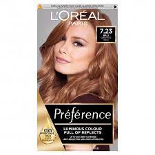 L'oreal dia richesse 6.8 темный блондин мокка. L Oreal Preference Infinia 7 23 Rose Gold Blonde Permanent Hair Dye Inci Beauty