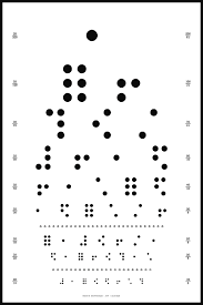 Snellen Chart Braille 1 Greeting Card