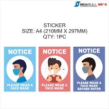 There are plenty of bacteria in your lungs and mouth. Please Wear Face Mask Covid 19 Sticker Sop Sticker Social Distance Sticker Shopee Malaysia