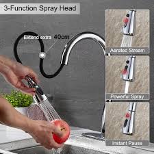 It is the best luxury kitchen faucet as it features touchless activation thanks to its. Touchless Kitchen Faucets With Pull Down Sprayer Brushed Nickel One Handle High Arc Pullout Kitchen Sink Faucet With Innovative Dual Mode Sensor And Deck Plate Best Commercial Kitchen Faucet Yingchuan Kitchen Bath Fixtures