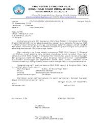 Contoh surat undangan resmi rapat osis.osis sebagai salah satu organisasi di sekolah yang kegiatannya sangat padat pasti akanmembutuhkan beberapa jenis surat resmi untuk menunjang kegiatannya.salah satu kegiatan yang paling sering diadakan oleh osis adalah menghadiri undangan dan membuat undangan untuk kegiatannya. Contoh Undangan Osis Guru Paud
