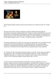 Mi papá empezó viejo en las teleseries, si él hacía puro teatro. Emilia Noguera Berger Retrata La Estructura Social Chilena Con Proyecto Uc Durante Los Anos 2012 Y 2013 Se Realizaron En Chile