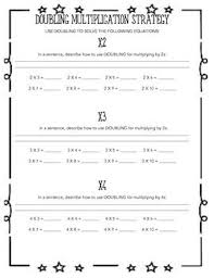Multiplication Doubling Strategy Worksheet Free Teaching Multiplication Multiplication Multiplication Strategies