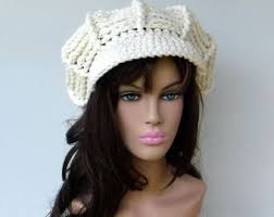 Aran Newsboy Hat, Fisherman Cream Visor Beanie, Newsboy Cap, Chunky Slouchy  Beanie With Bill, Billed Slouch Hat, Thick Visor Hat, Women Men