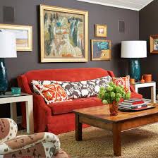 Orange living room design beautiful teal 3. Cozy Decorating Orange Red The Inspired Room