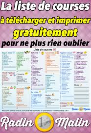 Liste De Courses Gratuite A Imprimer En 2 Secondes Chrono Radin Malin Blog Liste De Courses Liste De Courses Imprimable Liste De