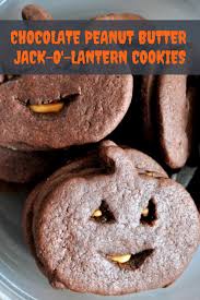 Chocolate Peanut Butter Jack O Lantern Cookies Recipe Recipe Pumpkin Shaped Cookies Chocolate Peanut Butter Caramel Apples Homemade