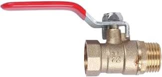 Valve,3 Way Ball Valve, Male to Female M/F Thread 1/2" Full ...