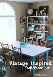 With leafs on each side folded down, this desk is as small as a common end table or file cabinet. Organized Craft Rooms 7 Small Craft Rooms On A Budget