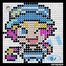 nanbaka perler template uno パーラービーズ 図案 図案 パーラービーズ