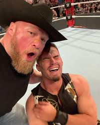 AustinTheory took a trip to #SuplexCity tonight courtesy of #BrockLesnar.  #WWERaw!!