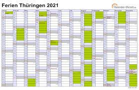 Kalender 2021 ferien thüringen : Ferien Thuringen 2021 Ferienkalender Zum Ausdrucken