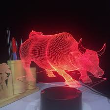 Usb Bull Cow Lamp 7 Colors Changed Touch Table Lamp Baby Sleeping Lamp 3d Home Decor Light Desk Light 3d Lamp Creative Kids Gift Led Night Lights Aliexpress