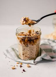 Rolled oats are soaked in milk overnight. Chocolate Peanut Butter Overnight Oats Gluten Free Zestful Kitchen
