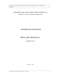 Programa muzica si miscare clasa 2. Http Www Isjcta Ro Wp Content Uploads 2013 06 Ii Programa Ed Muzicala Pdf