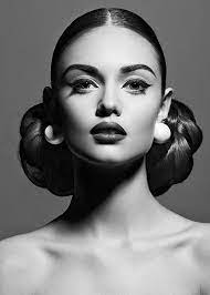 Vintage Black White Fashion Editorial Rb Volosy Dlya Oblozhki Belyj Makiyazh Modnyj Makiyazh
