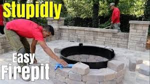 The hardest part was paring down some pavers with a hammer to create a circle. Super Easy Fire Pit Build Diy How To Build A Patio Firepit Little Known Tips Design Ideas Youtube