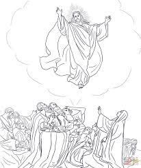 Jesus Ascends To Heaven Coloring Page From Jesus Resurrection Category Select From 29500 Printabl Jesus Coloring Pages Bible Coloring Pages Jesus Resurrection
