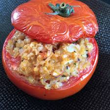 Tomates Farcies Au Boulgour Champignons Et Parmesan Recettes De Cuisine Rachel Cuisine Plat Vegetarien