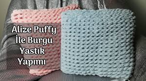 Örgü kırlent modellerinin resimlerini galerimizde paylaştım. Alize Puffy Ile Burgu Yastik Yapimi Youtube