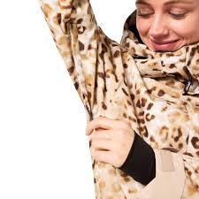 Oakley TNP TBT Insulated Damen-Skijacke Snowboardjacke Ski-Jacke Leo Print  Braun