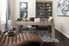 Design ideas for an industrial dining room in london with red walls, medium hardwood flooring and brown floors. Industrial Glam Design Transitional Home Office Houston By Nikole Starr Interiors Houzz