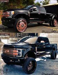 Black And Gold Rims For Trucks Ford F250 450 Ford Trucks Trucks Pickup Trucks