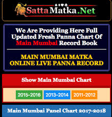 Satta Matka Main Mumbai Panna Chart And Matka Number In Our
