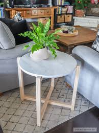 How To Build A Round Faux Marble Side Table Marble Accent Table Marble Side Tables Fine Woodworking Furniture