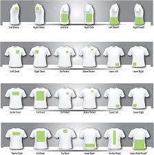 T Shirt Print Areas Screen Printing Shirts Shirt Print