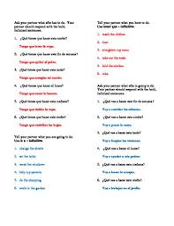 15 english to spanish sentence translations with. Spanish Pair Drill Tener Que Ir A Infinitive And Chores By Jannel Mccallum
