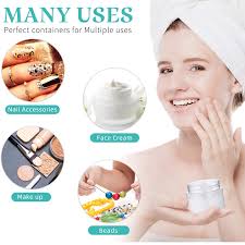 SATINIOR 36 Pieces Plastic Jars Round Clear Leak Proof Cosmetic Container  Jars with Inner Liners and Lids for Lotions Ointments Travel Make Up  Storage (2 oz, Gold) : Buy Online at Best