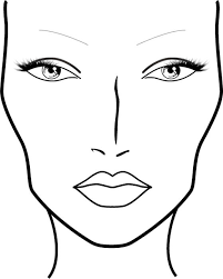 A funny clown to print. Blank Mac Face Charts Printable Sketch Coloring Page Makeup Face Charts Mac Face Charts Face Template Makeup